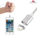 Kabel lightning USB magnetyczny silver MCE161- Quick & Fast Charge