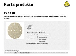 KLINGSPOR KRĄŻEK ŚCIERNY SAMOPRZYCZEPNY 150mm PS33CK gr. 80 GLS51 /100szt.