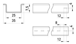 SZYNA DIN STANDARD RAIL 101 1M