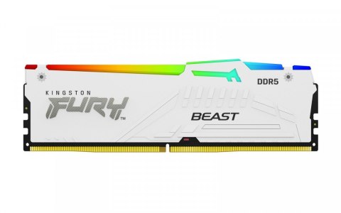 Pamięć DDR5 Fury Beast RGB 32GB(2*16GB)/6000 CL40 biała