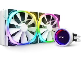 Chłodzenie wodne Kraken X63 white 280mm RGB podświetlane wentylatory i pompa