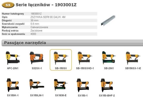 BOSTITCH ZSZYWKI 90 30mm 4000 szt.