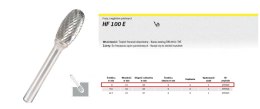 KLINGSPOR FREZ DO METALU HF 100 E FI=8,0x15mm TRZPIEŃ 6mm TYP TRE, ELIPSOIDALNY