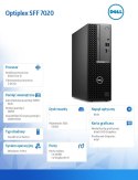 Komputer Optiplex SFF/Core i5-14500/8GB/512GB SSD/Integrated/WLAN + BT/Kb/Mouse/W11Pro