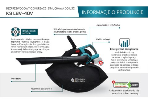 KS DMUCHAWA DO LIŚCI AKUMULATOROWA LBV-40V ...