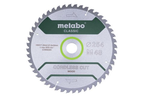 METABO PIŁA TARCZOWA HW/CT 254x30x48z CORDLESS CUT WOOD CLASSIC