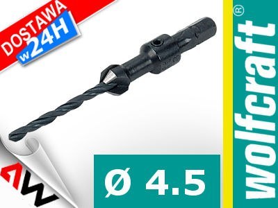WOLFCRAFT NAWIERTAK 4,5mm Z POGŁĘBIA12mm