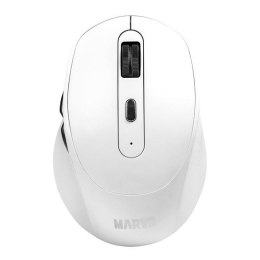 Mysz bezprzewodowa Marvo WM106W WH BT 5.1 + 2,4GHz Cichy Klik, Akumulatorowa