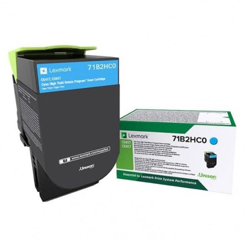 Lexmark oryginalny toner 71B2HC0, cyan, 3500s