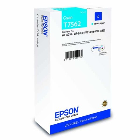 Epson oryginalny ink / tusz C13T756240, T7562, L, cyan, 1500s, 14ml, 1szt