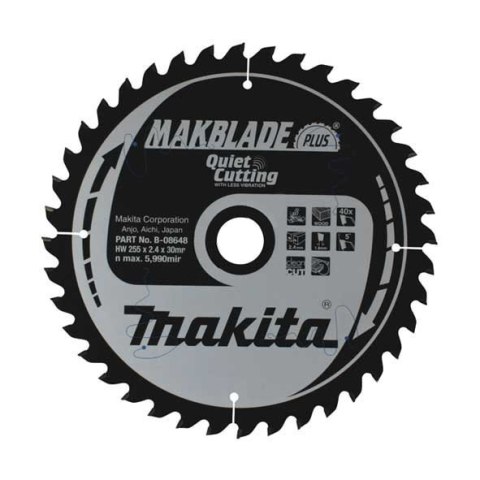 MAKITA PIŁA TARCZOWA 255x30x 40z MAKBLADE >>>B-32471