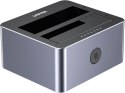 Unitek Y-3027GY01-EU Stacja klonująca dyski 2 x SATA 2,5"/3,5" USB-C 10Gbps