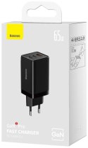 Ładowarka sieciowa Baseus GaN 5 Pro CCGP120201 65W 1x USB-A 2x USB-C PD 3.0 QC 4.0 + kabel USB-C