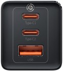 Ładowarka sieciowa Baseus GaN 5 Pro CCGP120201 65W 1x USB-A 2x USB-C PD 3.0 QC 4.0 + kabel USB-C