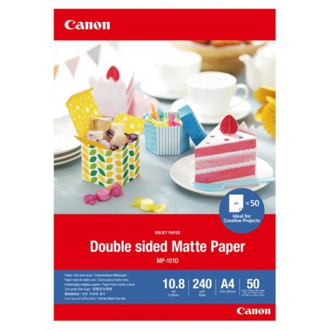 Canon Matte Photo Paper, MP-101D A4, foto papier, matowy, 4076C005, biały, A4, 240 g/m2, 50 szt., atrament