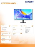 Monitor 32 cali ViewFinity S80UD IPS 3840x2160 UHD 16:9 1xHDMI 1xDP 1xUSB-C 90W 3xUSB 3.0 LAN KVM 5ms PinP/PbyP 60Hz HAS+PIV pła