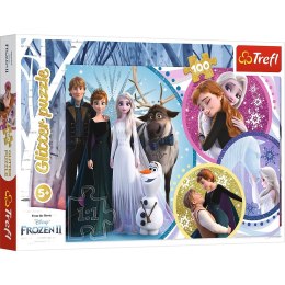 Puzzle 100 elementów Glitter W blasku miłości Frozen 2