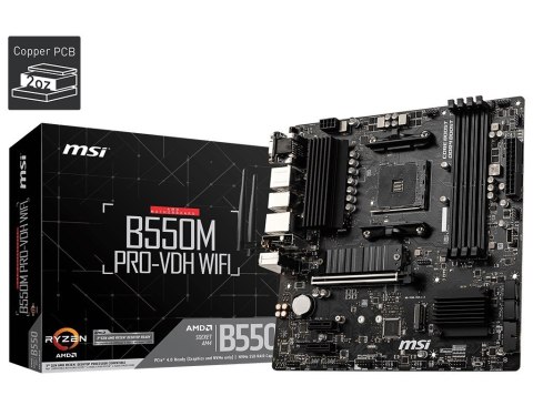 Płyta główna B550M PRO-VDH AM4 4DDR4 HDMI/DP/VGA mATX