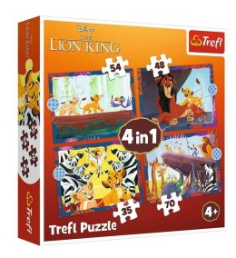 Puzzle 4w1 Król Lew odważny