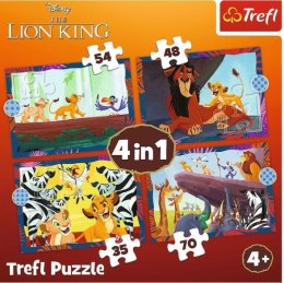 Puzzle 4w1 Król Lew odważny