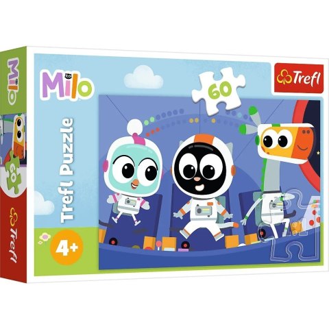 Puzzle 60 elementów Czas poznać Milo Kotek Milo