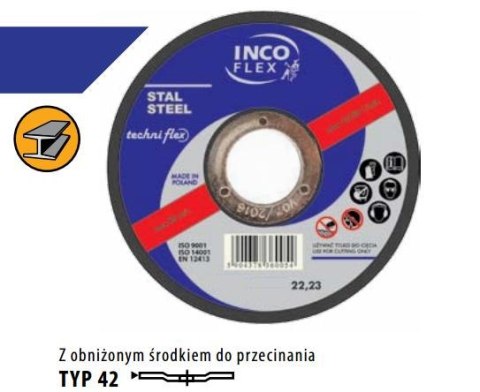 TARCZA METAL INCOFLEX 125*3,2 WYG.