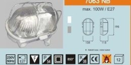 OPR.OŚW.7063NB 100W/OVAL/BIA/BAK/OSŁ.M