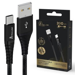 Kabel USB Typ-A do USB Typ-C Smart Life Braided 15W 2m czarny