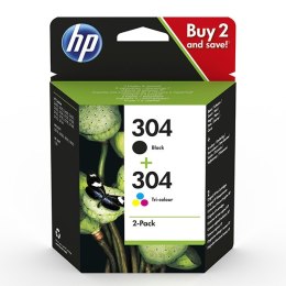 HP oryginalny zestaw tuszy 3JB05AE, HP 304, CMYK, 100CMY-120Ks