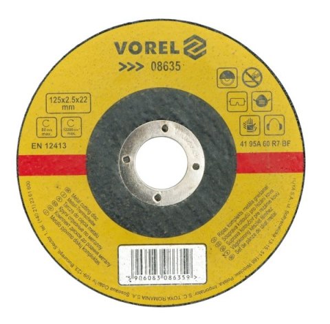 VOREL TARCZA DO CIĘCIA METALU 125 x 2,5 x 22,2mm 08635