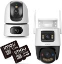 Zestaw 2 kamer IP IMOU Ranger Dual 10MP i Cruiser Dual 10MP z kartami pamięci 32GB