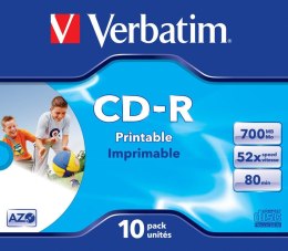 CD-R 700MB 48x DataLife Plus Printable 10-Pack Jewel 43325