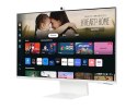 Monitor 32 cale SMART M80D VA 3840x2160 UHD 16:9 1xHDMI 1xUSB-C (65W) 2xUSB 2.0 4ms WiFi/BT HAS+PIV Webcam głośniki płaski biały