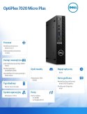 Komputer Optiplex Plus MFF/Core i7-14700/16GB/512GB SSD/Integrated/WLAN + BT/Wireless Kb & Mouse/W11Pro/vPro