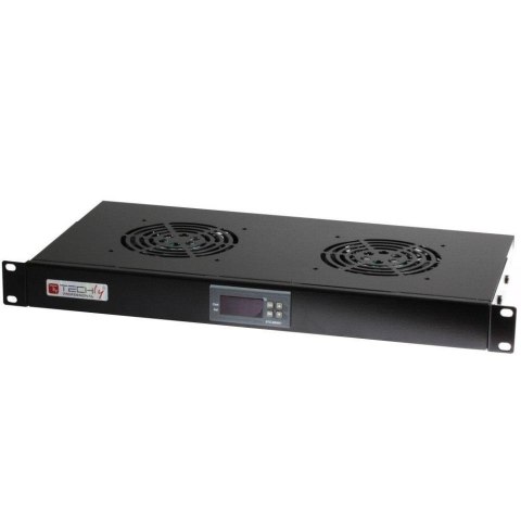 Panel chłodzący Techly Rack 19" 2x23W 1U wew.termostat LED