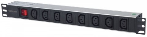 Listwa zasilająca rack 19 1U 110V-250V/10A 8 gniazd C13 kabel 2m