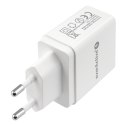 Ładowarka sieciowa 3x USB 3,4A Iq smart charging Biała