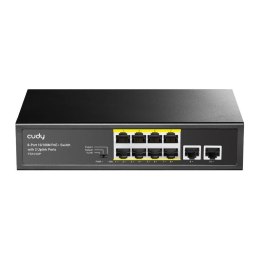 Switch niezarządzalny Cudy FS1010P 8x10/100Mbps with 2 Uplink Ports, PoE+ 120W