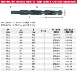 MILWAUKEE WIERTŁO DO METALU HSS-R 14,0mm PODTOCZONE