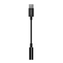 USB/Audio USB C (M) - Jack (3,5mm) F, stereo, czarna, Genius ACC-C100