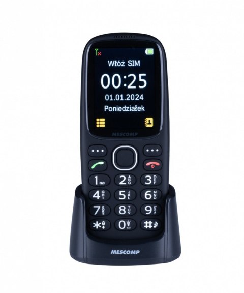 Telefon komórkowy dla seniorów Mescomp MT-166 Edgar Elegant 4GB