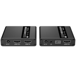 Extender HDMI Techly 1080p Real Time Cat.6/6a/7 do 70m EDID IR