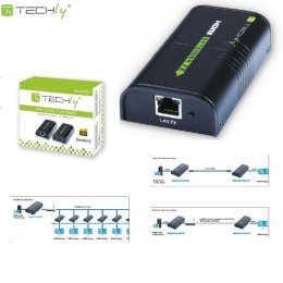 Extender / odbiornik HDMI Techly IDATA EXTIP-373R po skrętce Cat. 5e/6/6a/7 do 120m, over IP, czarny