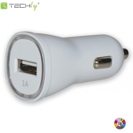 Ładowarka samochodowa Techly USB 5V 1A biała