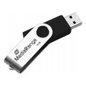 MediaRange USB flash disk, USB USB 2.0, 8GB, czarny, MR908, USB-A