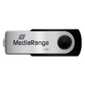 MediaRange USB flash disk, USB USB 2.0, 8GB, czarny, MR908, USB-A