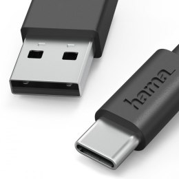 Kabel ładujacy USB-A USB-C 1m czarny