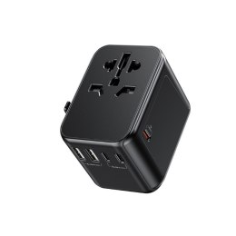 Ładowarka / Adapter podróżny Pop Digital Series EU / UK / US / AU + 3x USB-C & 2x USB-A 30W Czarny