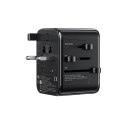 Ładowarka / Adapter podróżny Pop Digital Series EU / UK / US / AU + 3x USB-C & 2x USB-A 30W Czarny