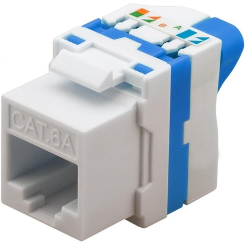 Moduł Keystone Techly RJ45 U/UTP Cat.6a samozaciskowy biały